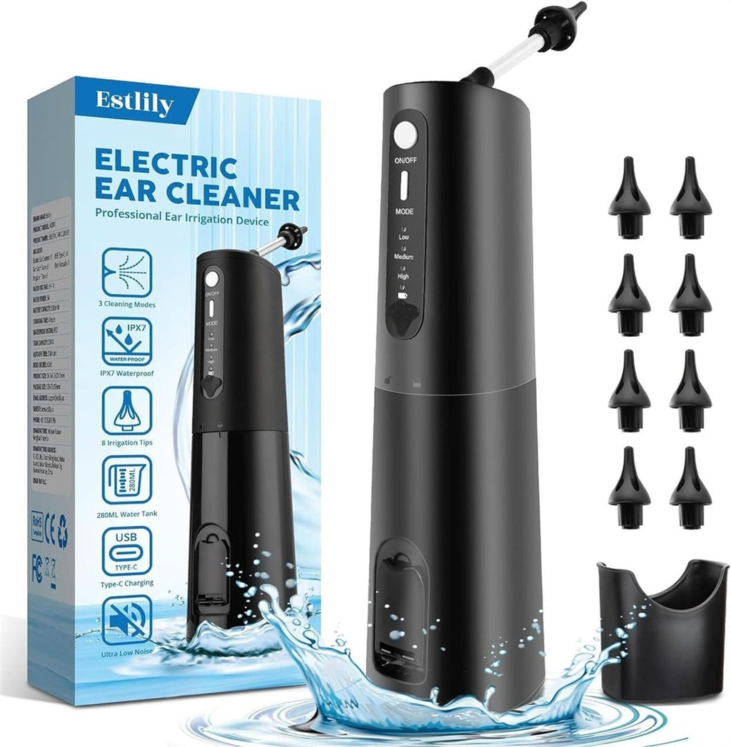Electric Ear Cleaner Kit with 8 Tips