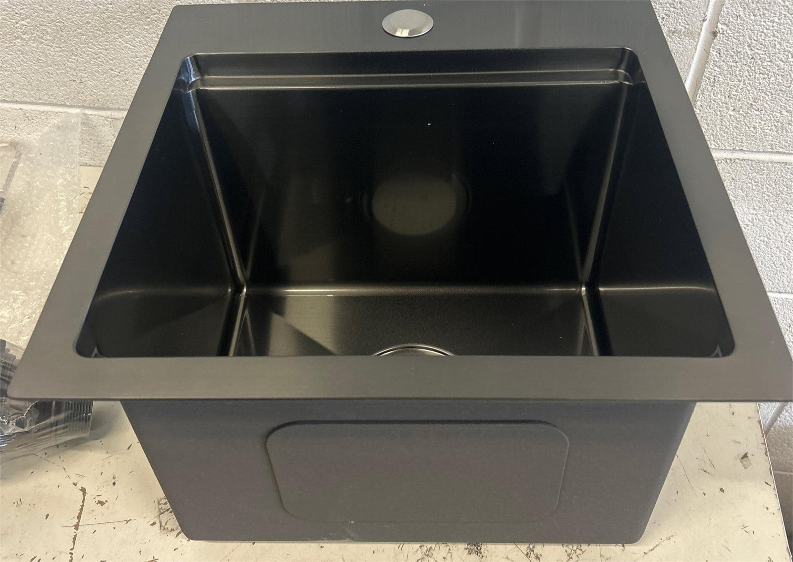 Black Kitchen Sink Drop-in, SINKVINE 15*15*10 Inch