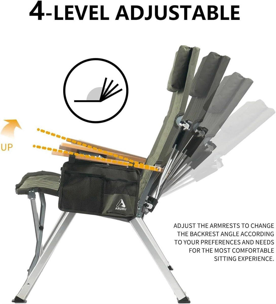 Reclining Camping Chair, Folding Lawn Chairs