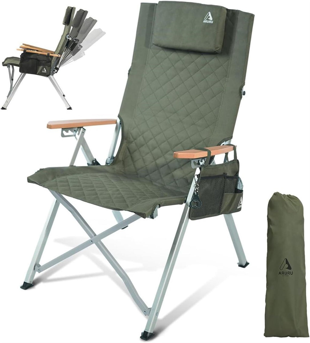 Reclining Camping Chair, Folding Lawn Chairs