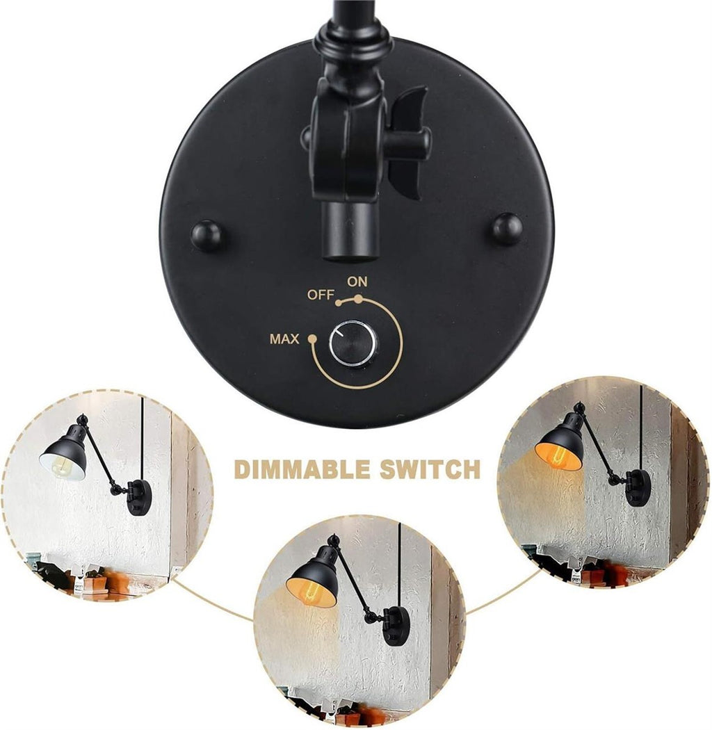 Plug-in Wall Sconce Lights, Dimmable