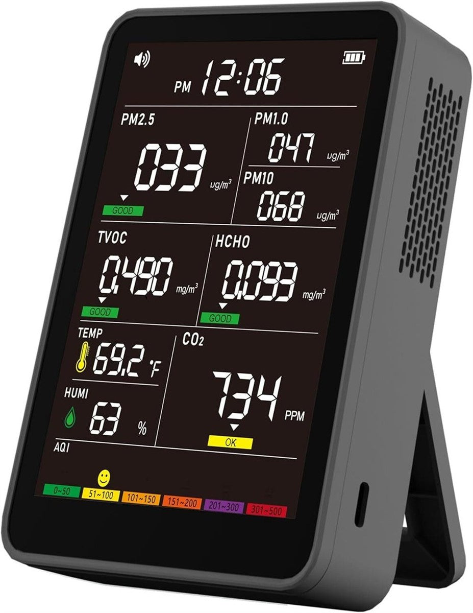 Indoor Air Quality Monitor with AQI Alarms