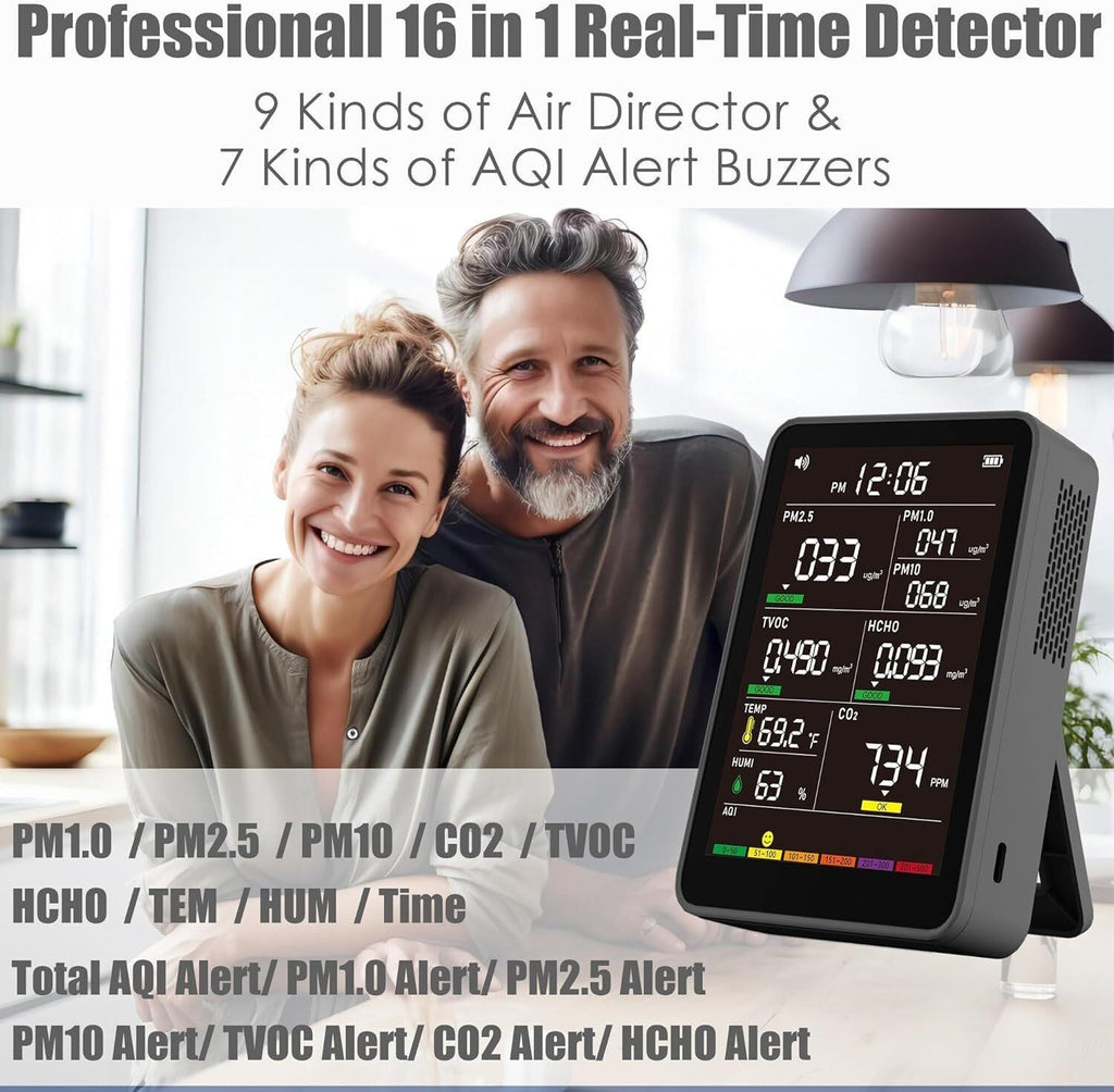 Indoor Air Quality Monitor with AQI Alarms