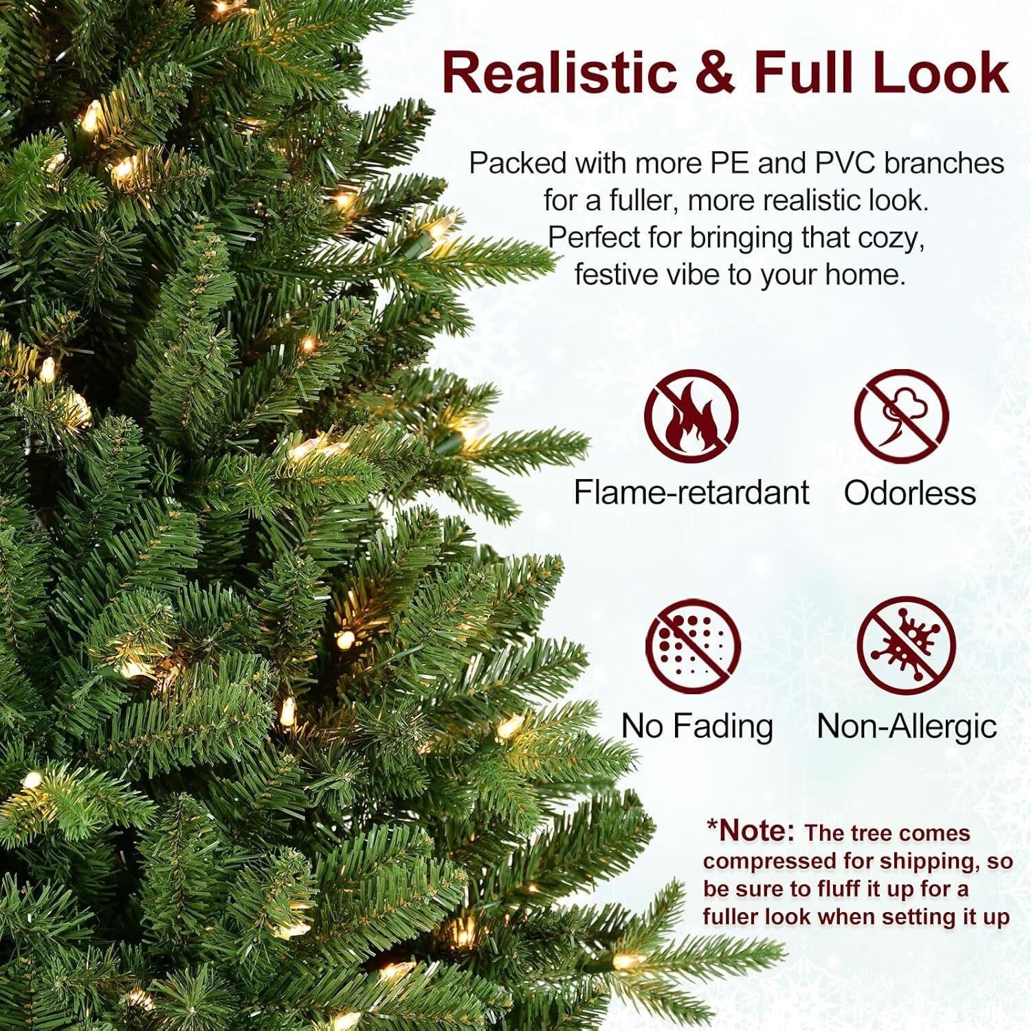 Treepool 6.5 ft Pre-Lit Christmas Tree