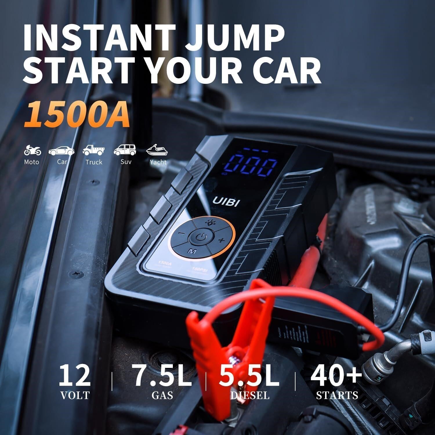 UIBI X3 Jump Starter + Air Compressor