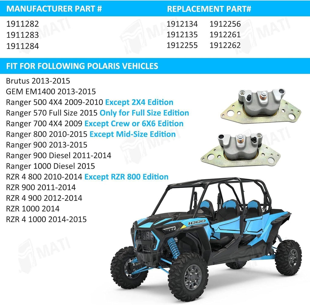 M MATI Front Brake Calipers for Polaris 800