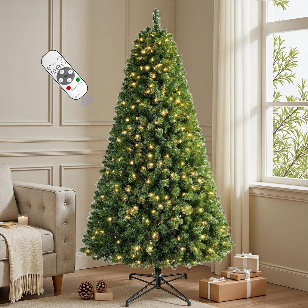 7.5 ft Pre-lit Spruce Tree with Remote LED